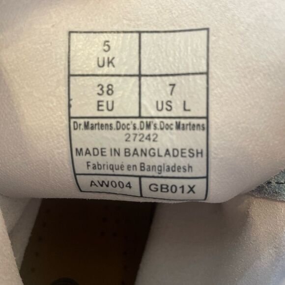 Dr Martens 1460 Blue Summer Tie Dye 8 Eye Lace Up Boot Womens Size 7 New No Box - Picture 9 of 9